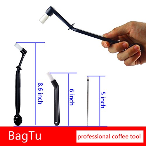 Coffee Machine Cleaning Brush with Spoon Tool Set for Espresso Machine Group Head