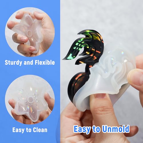 Fidget Spinner Epoxy Resin Molds Set (5 Count)