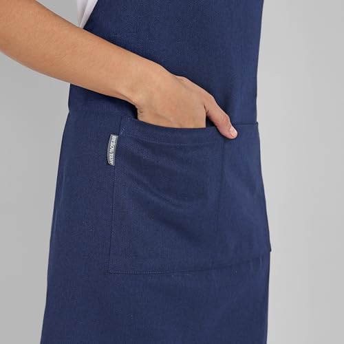 Chef Aprons Recycled Cotton Kitchen Apron with an Adjustable Neck with Long Ties