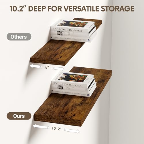 10" Deep Floating Shelves (2 Count)
