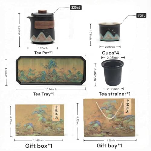 Gongfu Tea Set with Gift Box (7 Count)