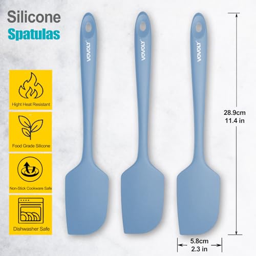 3 Pack Large Silicone Spatula for Kitchen