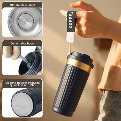 Vacuum Insulated Stainless Steel Travel Coffee Mug