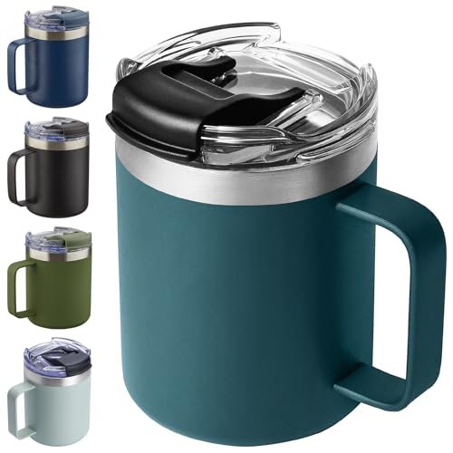 12oz Insulated Travel Coffee Mug with Handle
