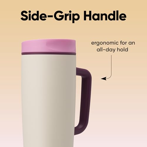 SmoothSip Slider Stainless Steel Insulated Travel Mug with Handle