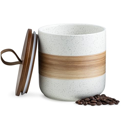 Ceramic Coffee Canister Airtight Coffee Container for Ground Coffee