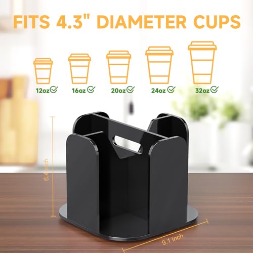 4 Compartment Countertop Cup Dispenser
