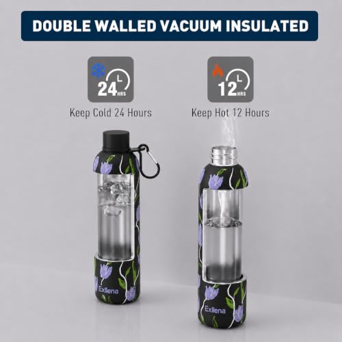 25oz Metal Water Bottle for Travel with Clip