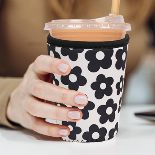 Reusable Insulated Neoprene Iced Coffee Cup Sleeve (3 Count)
