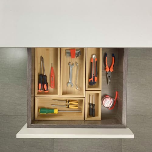bamboo drawer organizer Set