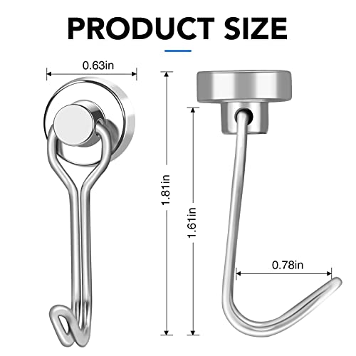 Magnetic Hooks Magnet Hook for Cruise Cabins Fridge 30LBS 6Pack (50 Count)