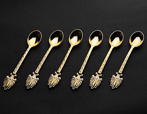 Decorative Zamac Tea Spoons Set (6 Count)