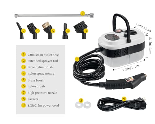 7 in 1 Steam Cleaner 2500W High Pressure Steamer for Cleaning