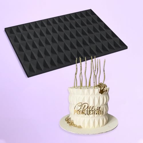 Silicone Lace Cake Mold Cube Pattern Fondant Impression Mat for Baking
