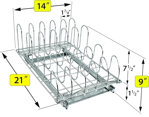 Pull Out Pot and Pan Lid Organizer Inside Cabinet