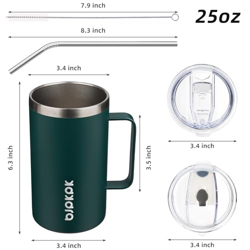 25oz Insulated Coffee Mug with Handle