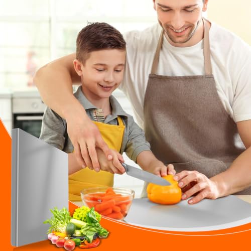 Stainless Steel Counter Cutting Board for Kitchen (2 Count)