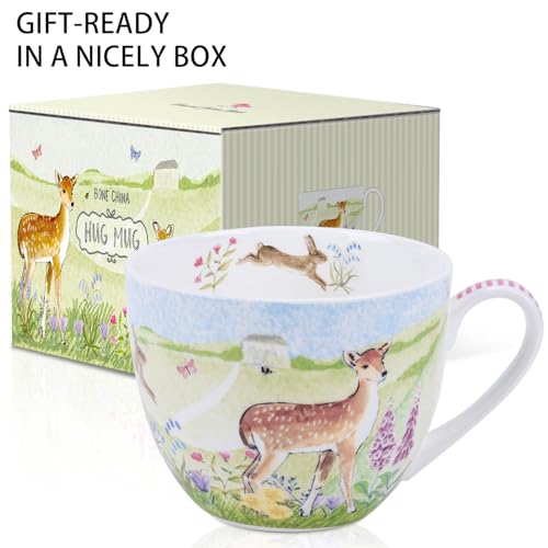 20 oz Deer & Wildflower Coffee Mug