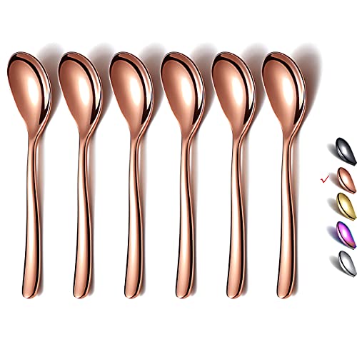 Copper Demitasse Espresso Spoons (6 Count)