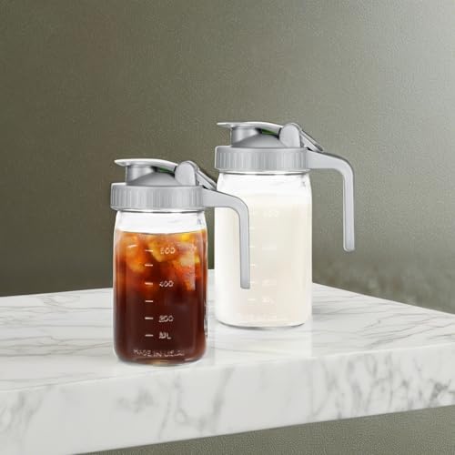 Creamer Pitcher Jar with Lid (2 Count)