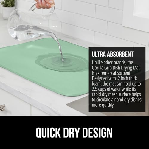 Ultra Absorbent Microfiber Dish Drying Mat (2 Count)