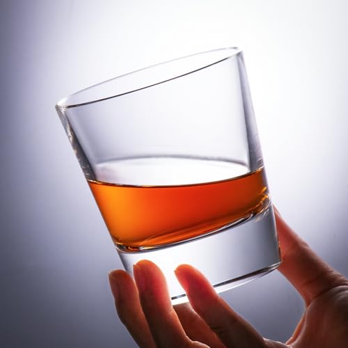 Crystal Whiskey Glasses Set of 2 Hand Blown Old Fashioned Glasses (2 Count)
