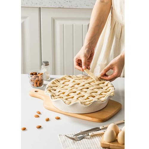 Ceramic Deep Pie Pan for Baking