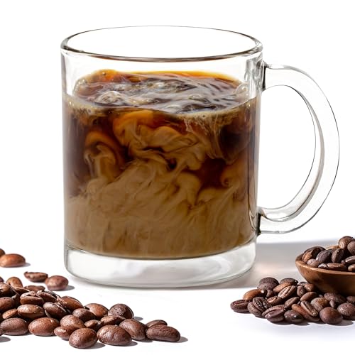 10.75 Ounce Clear Glass Coffee Mugs (12 Count)