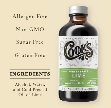 Pure Lime Extract for Baking & Cooking (8 Fl Oz)