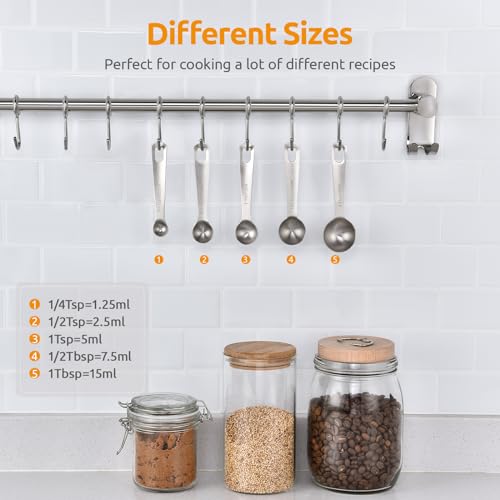 18 8 Stainless Steel Measuring Spoons Set of 5 (5 Count)