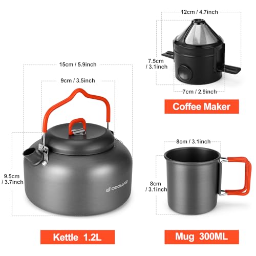 1.2L Camping Coffee Pot Camp Coffee Makers (3 Count)