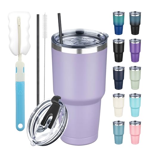 30 oz Tumbler with Lids and Straws