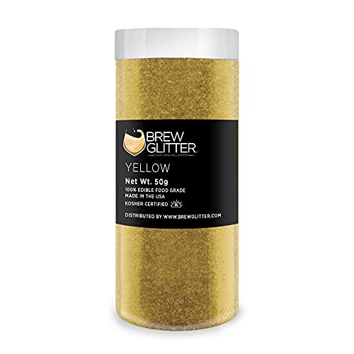 Yellow BREW GLITTER Edible Glitter For Drinks