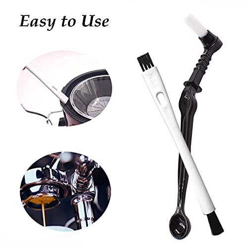 5 Pieces Coffee Brush Set Professional Espresso Brush Kit Include Wooden Coffee Grinder Machine Cleaning Brush and Nylon Espresso Brush for Coffee Machine Group Head