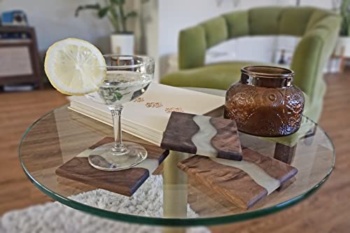 Wood Coaster Set for Drinks (4 Count)