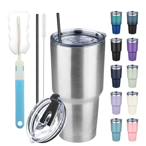 30 oz Tumbler with Lids and Straws