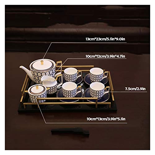 Tea Set Porcelain Afternoon Tea Set Tea Cup Gift Set Tea Pack Tea Cups and Saucer Teapot Sugar Bowl Cream Jug Modern Light Coffee Luxury Service
