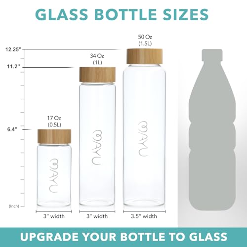 Pure Glass Reusable Water Bottle w