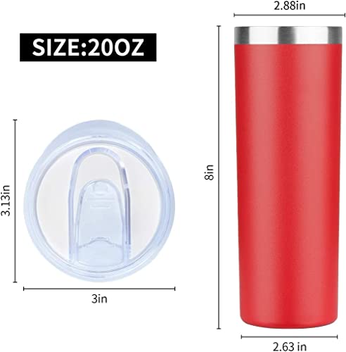 20 oz Skinny Tumblers Bulk Set (12 Count)