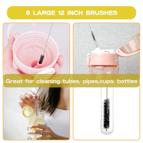 Straw Cleaner Brush Set 6 Piece (6 Count)