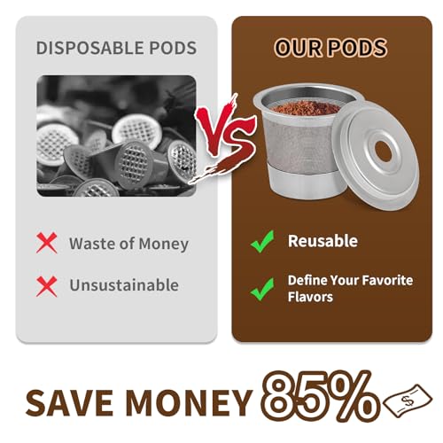 2 Pack Stainless Steel Reusable Pods for Ninja Dual Brew CFP101 and PB051 (2 Count)