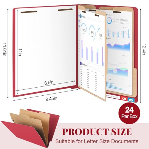 24 Pack Classification Folders