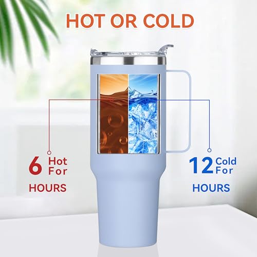 40 oz Stainless Steel Tumbler with Handle