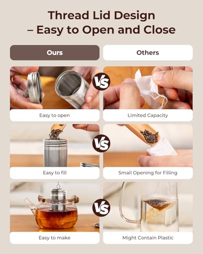 2 Pack Reinmoson Large Tea Infuser for Loose Tea & Spice Ball for Cooking (2 Count)