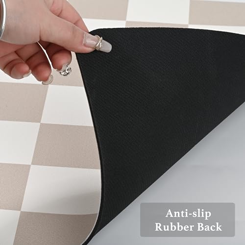 Checkered Dish Drying Mat for Kitchen Counter