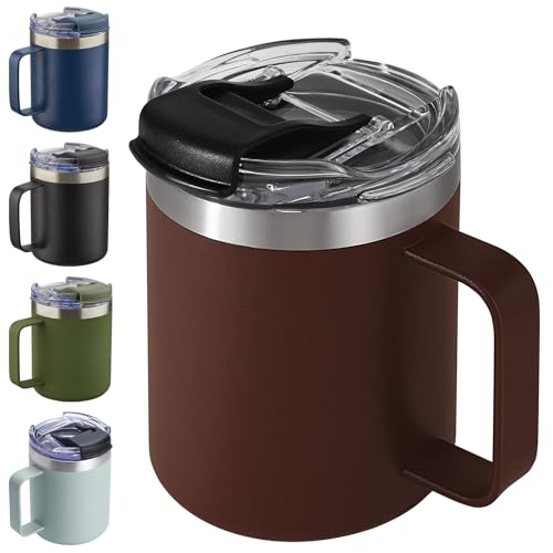 12oz Insulated Travel Coffee Mug with Handle