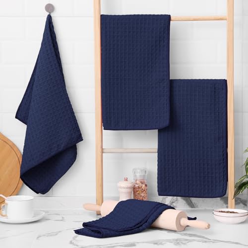 Microfiber Waffle Weave Kitchen Towels (6 Count)