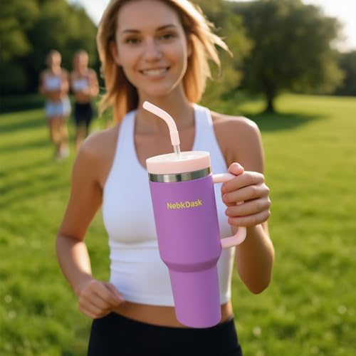 40 oz Tumbler with Handle and Straw