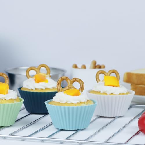 Large Silicone Baking Muffin Cups (12 Count)