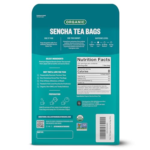 Organic Sencha Green Tea (100 Count)